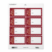 メリークリスマスレッドバッファロープレイドステッカーギフトラベル ラベル (フルシート)