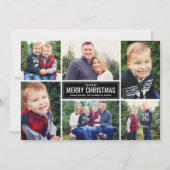 メリークリスマスレッドバッファロープレイドフォトコラージュ シーズンカード (正面)