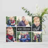 メリークリスマスレッドバッファロープレイドフォトコラージュ シーズンカード (スタンド正面)