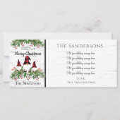 メリークリスマスレッドバッファロープレイド格言緑 (裏面)