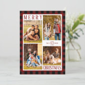 メリークリスマスレッドバッファロープレイド4フォトコラージュ シーズンカード (スタンド正面)