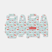 メリークリスマスレッドパーソナライズされたキャビン名 フェイバーボックス (折り畳みなし)