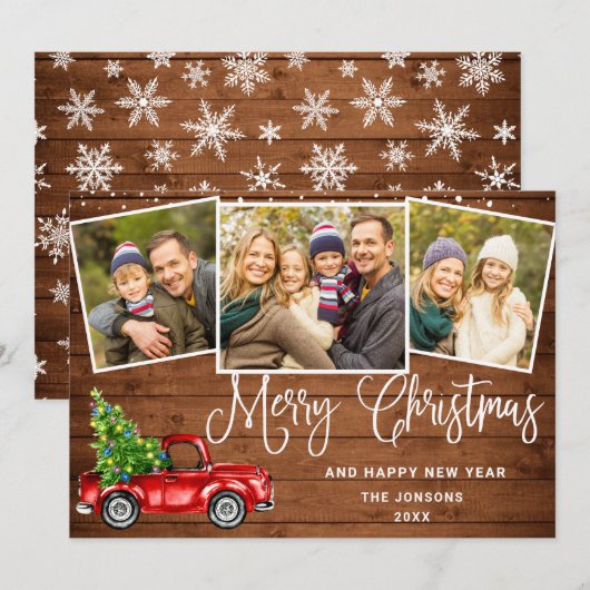 メリークリスマスレッドファームトラック3写真 シーズンカード (正面/裏面)