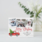 メリークリスマスレッドファームトラック3写真 ポストカード (スタンド正面)