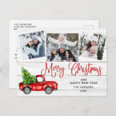 メリークリスマスレッドファームトラック3写真 ポストカード (正面/裏面)