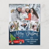 メリークリスマスレッドファームトラック4フォトカード ポストカード (正面)