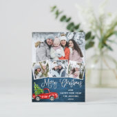 メリークリスマスレッドファームトラック4フォトカード ポストカード (スタンド正面)