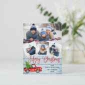 メリークリスマスレッドファームトラック4フォトカード ポストカード (スタンド正面)