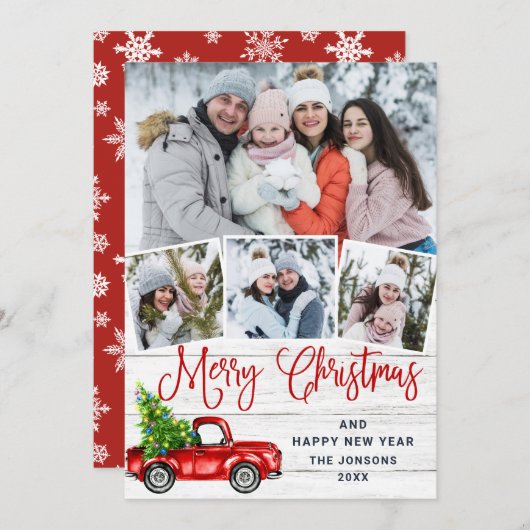 メリークリスマスレッドファームトラック4写真 シーズンカード (正面/裏面)