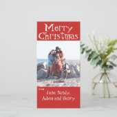メリークリスマスレッドフォトカード シーズンカード (スタンド正面)