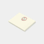 メリークリスマスレッドフローラウォーターカラーリース ポストイット (アングル)