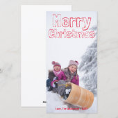 メリークリスマスレッドブロック – フォトカード シーズンカード (正面/裏面)