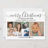 メリークリスマスレッドプレイド4フォトホリデームービング  案内状 (正面)