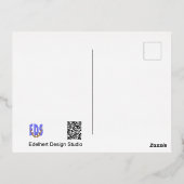 メリークリスマスレッドベリーゴールド箔はがき 箔シーズンポストカード (裏面)