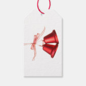 メリークリスマスレッドベルの文字 ギフトタグ (正面)