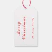 メリークリスマスレッドベルの文字 ギフトタグ (裏面)