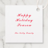 メリークリスマスレッドベルの文字 フェイバータグ (裏面)