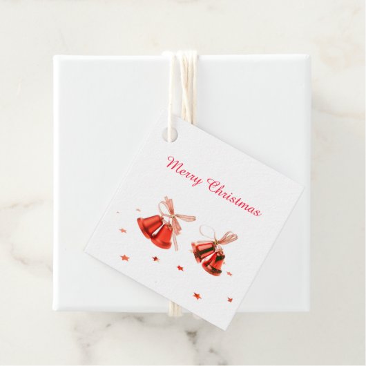 メリークリスマスレッドベルの文字 フェイバータグ (インサイチュ)