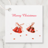 メリークリスマスレッドベルの文字 フェイバータグ (正面)