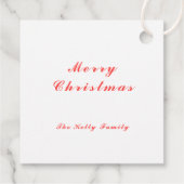 メリークリスマスレッドベルの文字 フェイバータグ (裏面)