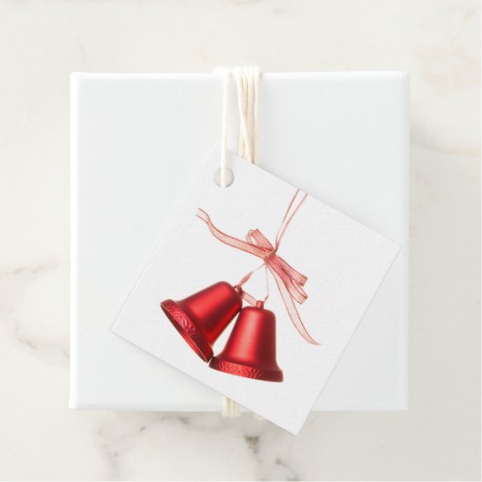 メリークリスマスレッドベルの文字 フェイバータグ (インサイチュ)