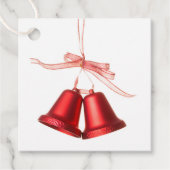 メリークリスマスレッドベルの文字 フェイバータグ (正面)