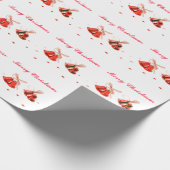 メリークリスマスレッドベルの文字 ラッピングペーパー (角)