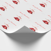 メリークリスマスレッドベルの文字 ラッピングペーパー (角)