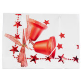 メリークリスマスレッドベルの文字 ラージペーパーバッグ (裏面)