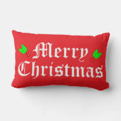 メリークリスマスレッドホリディピロー ランバークッション (裏面)
