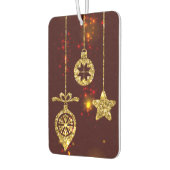 メリークリスマスレッドホリデイグリッター きらめく カーエアーフレッシュナー (左)