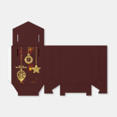 メリークリスマスレッドホリデイグリッター きらめく フェイバーボックス (折り畳みなし)