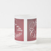 メリークリスマスレッドホリデーグラスマグセット フロストグラスマグカップ (中央)