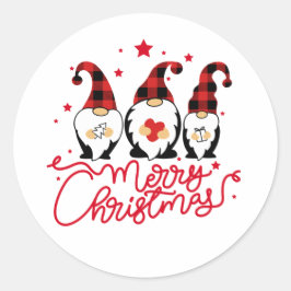 メリークリスマスレッドホリデー ラウンドシール