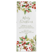 メリークリスマスレッドホリーグリーンカスタムリー ワインギフトバッグ (裏面)