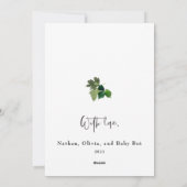 メリークリスマスレッドホリーフレーム写真ホリデーカー シーズンカード (裏面)