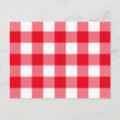 メリークリスマスレッドホワイトバッファローチェックファミリー シーズンポストカード (裏面)