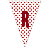 メリークリスマスレッドホワイト水玉模様ノルディック バンティングフラッグ (第3の旗)