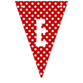 メリークリスマスレッドホワイト水玉模様ノルディック バンティングフラッグ (第2の旗)