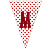 メリークリスマスレッドホワイト水玉模様ノルディック バンティングフラッグ (第1の旗)