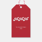 メリークリスマスレッドホーホギフトラベル ギフトタグ (裏面)