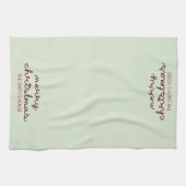 メリークリスマスレッドボウキッチンタオル キッチンタオル (横)