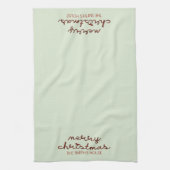 メリークリスマスレッドボウキッチンタオル キッチンタオル (縦)