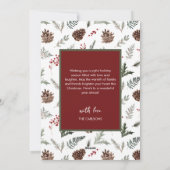 メリークリスマスレッドボウフォトホリデーカード シーズンカード (裏面)