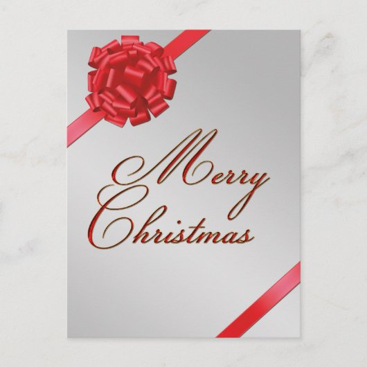 メリークリスマスレッドボウ – ポストカード (正面)