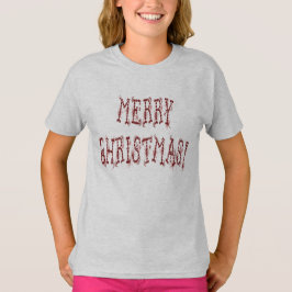 メリークリスマスレッドボーブルスターズフォントウィメンズ Tシャツ