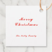 メリークリスマスレッドボールの文字 フェイバータグ (裏面)