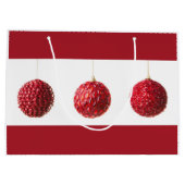 メリークリスマスレッドボールの文字 ラージペーパーバッグ (裏面)