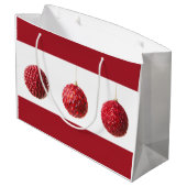 メリークリスマスレッドボールの文字 ラージペーパーバッグ (裏面アングル)