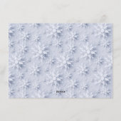 メリークリスマスレッドポインセチア素朴ウッド シーズンカード (裏面)